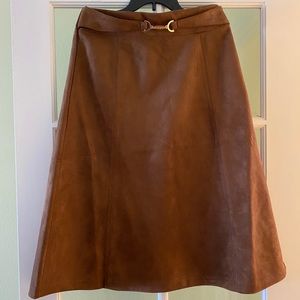 Marc New York Andrew Marc A line Faux Suede Skirt